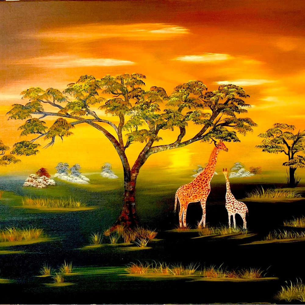 18/24 inch oil painting. Original and limited edition of XSK paintings.